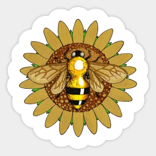 Flower Bee Sticker